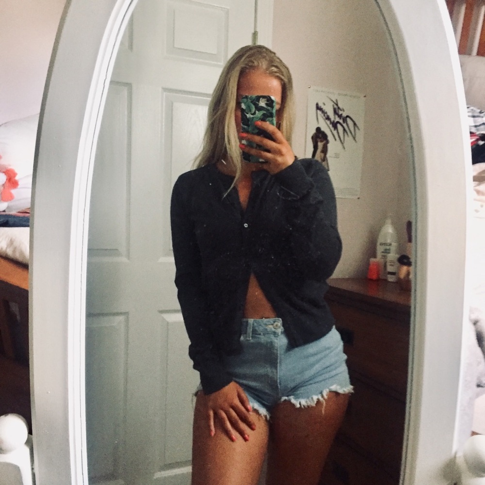 H&M Grey Button Down Cardigan